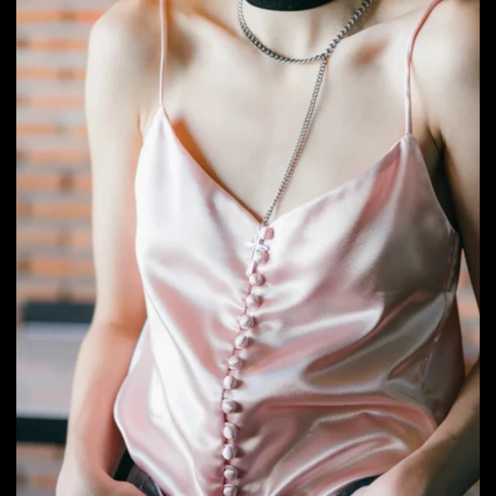 NWT Are You Am I Kaede silk camisole in Blush - Picture 10 of 16